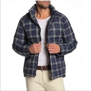 Slate & Stone Daniel Plaid Down Puffer Jacket L